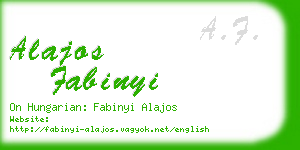 alajos fabinyi business card